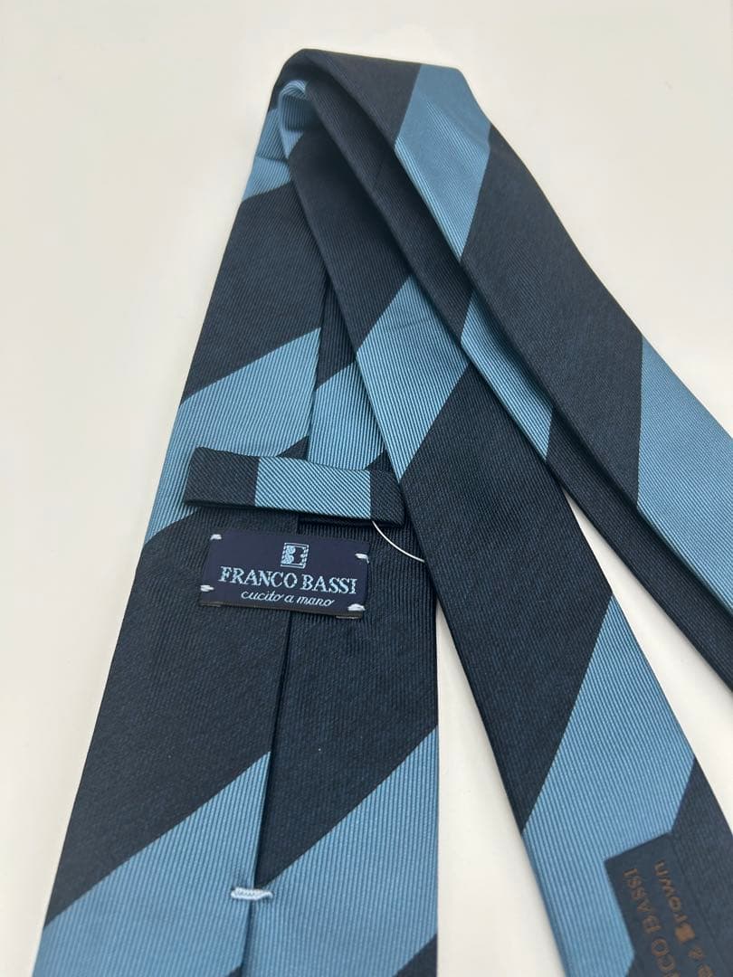 新品未使用　FRANCO BASSI ネクタイ　フランコバッシ　ネイビーブルー