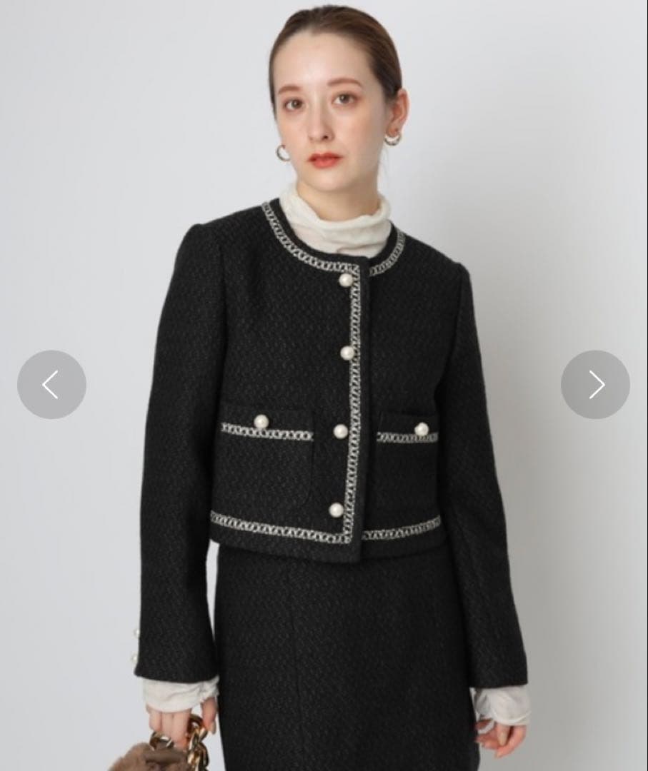 ツイードクロップドジャケット リランドチュール