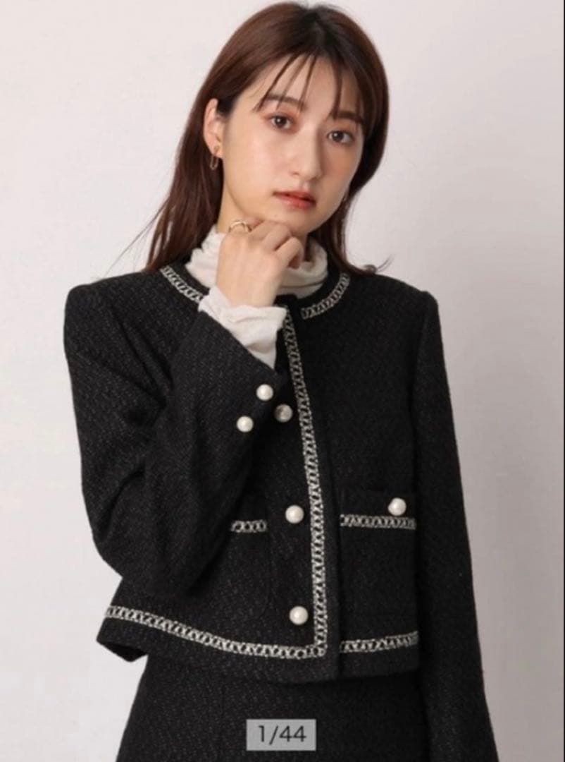 ツイードクロップドジャケット リランドチュール