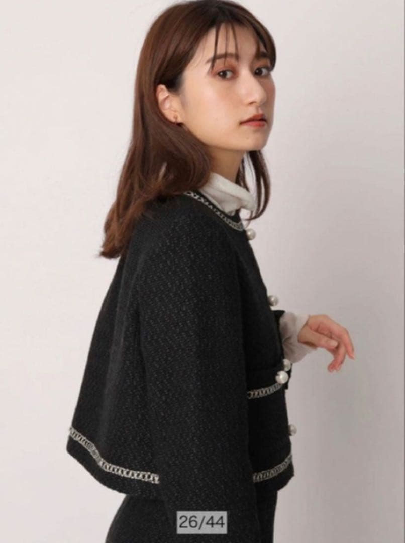 ツイードクロップドジャケット リランドチュール