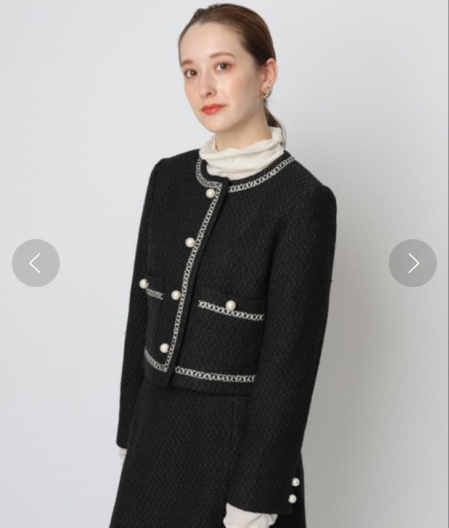 ツイードクロップドジャケット リランドチュール