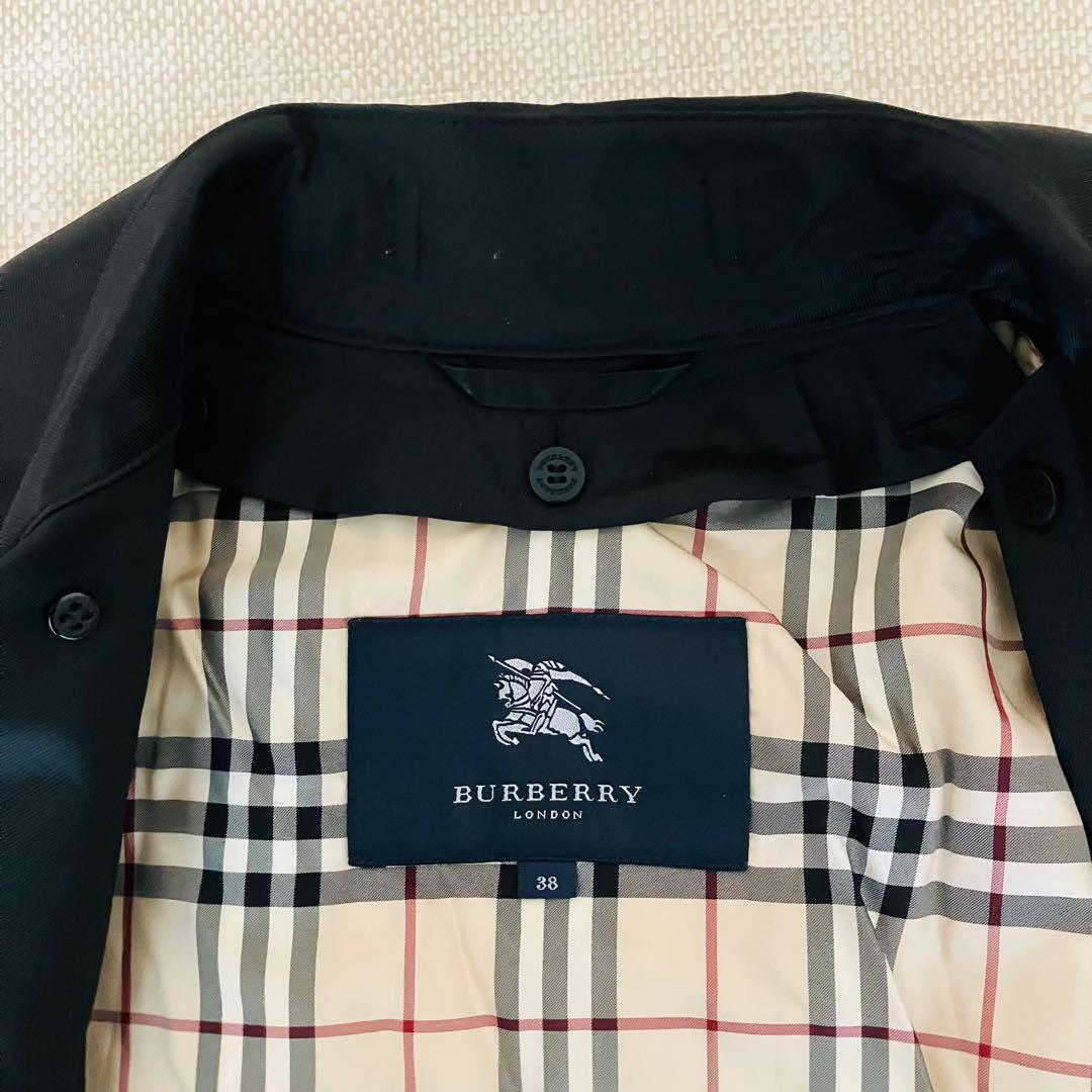 【美品】バーバリーロンドン トレンチコート ベルト ライナー ノバチェック 38