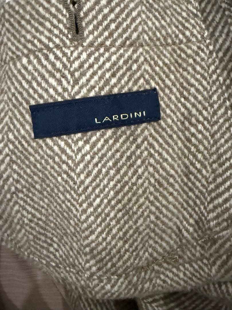 ヘリンボーン柄 ベージュ ロングコート