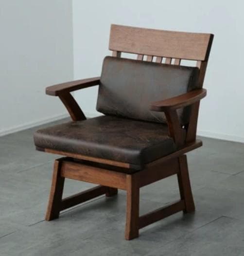 IFC DC BSU　1脚　回転式ダイニングチエア　ブラウン　肘付き　アーム