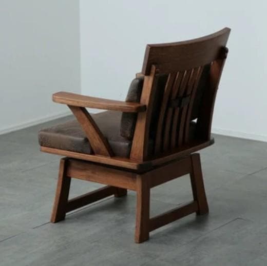 IFC DC BSU　1脚　回転式ダイニングチエア　ブラウン　肘付き　アーム