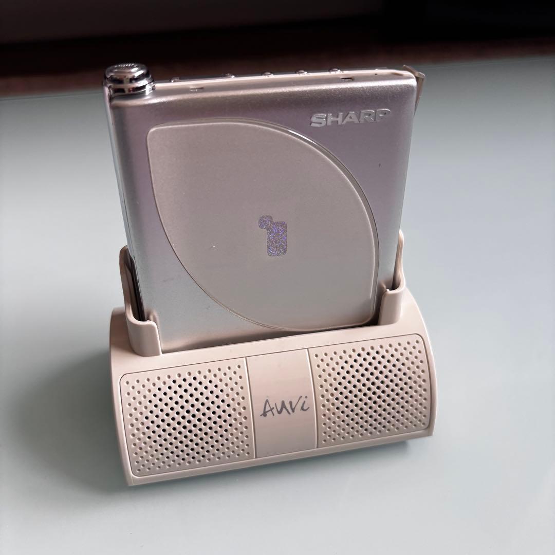 SHARP ポータブルMDプレーヤーMD-ST60-S 1bitデジタルアンプ