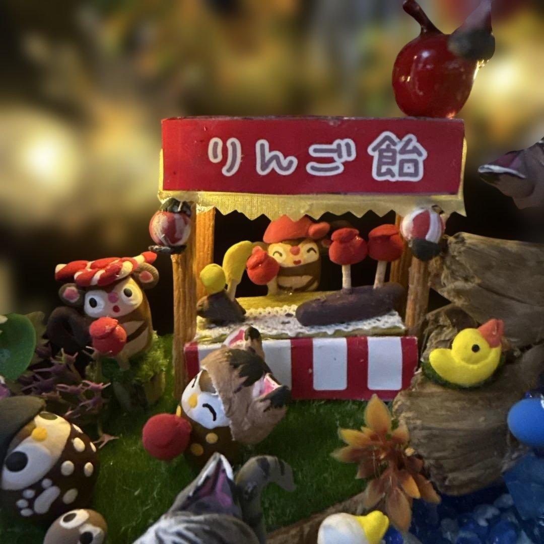 どんぐりアート♡2025年度夏　猫帽子　花火BIGオブジェ♡