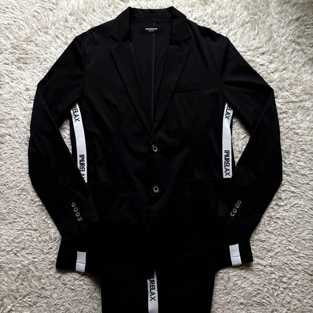 ★希少★ 1PIU1UGUALE3 セットアップ シルケット サイドライン L