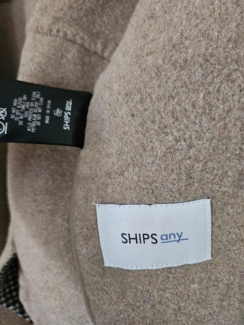 SHIPS any リバー フード ミディコート