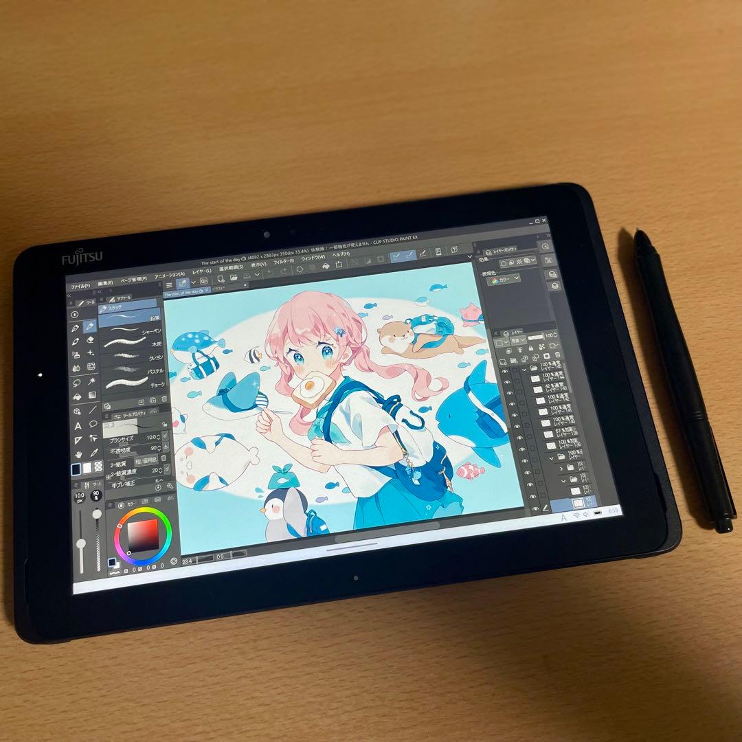 ◇富士通 ワコム 新しめ 筆圧対応 お絵描きタブレット 128GB