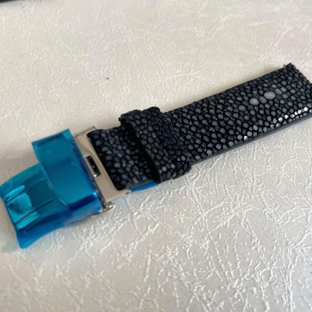 スティングレイ スターマーク　腕時計ベルト ガルーシャ エイ革 天然 Dバックル