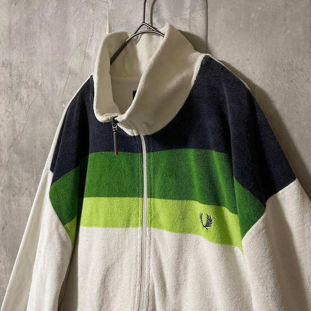 FREDPERRYフレッドペリートラックジャケットジャージブルゾン白ホワイト希少