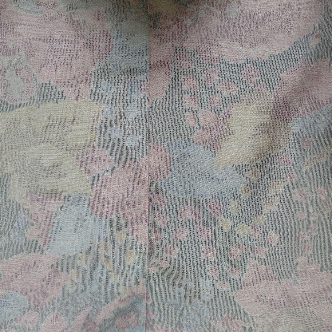 着物リメイク　紬丸襟ピンタックコートワンピース