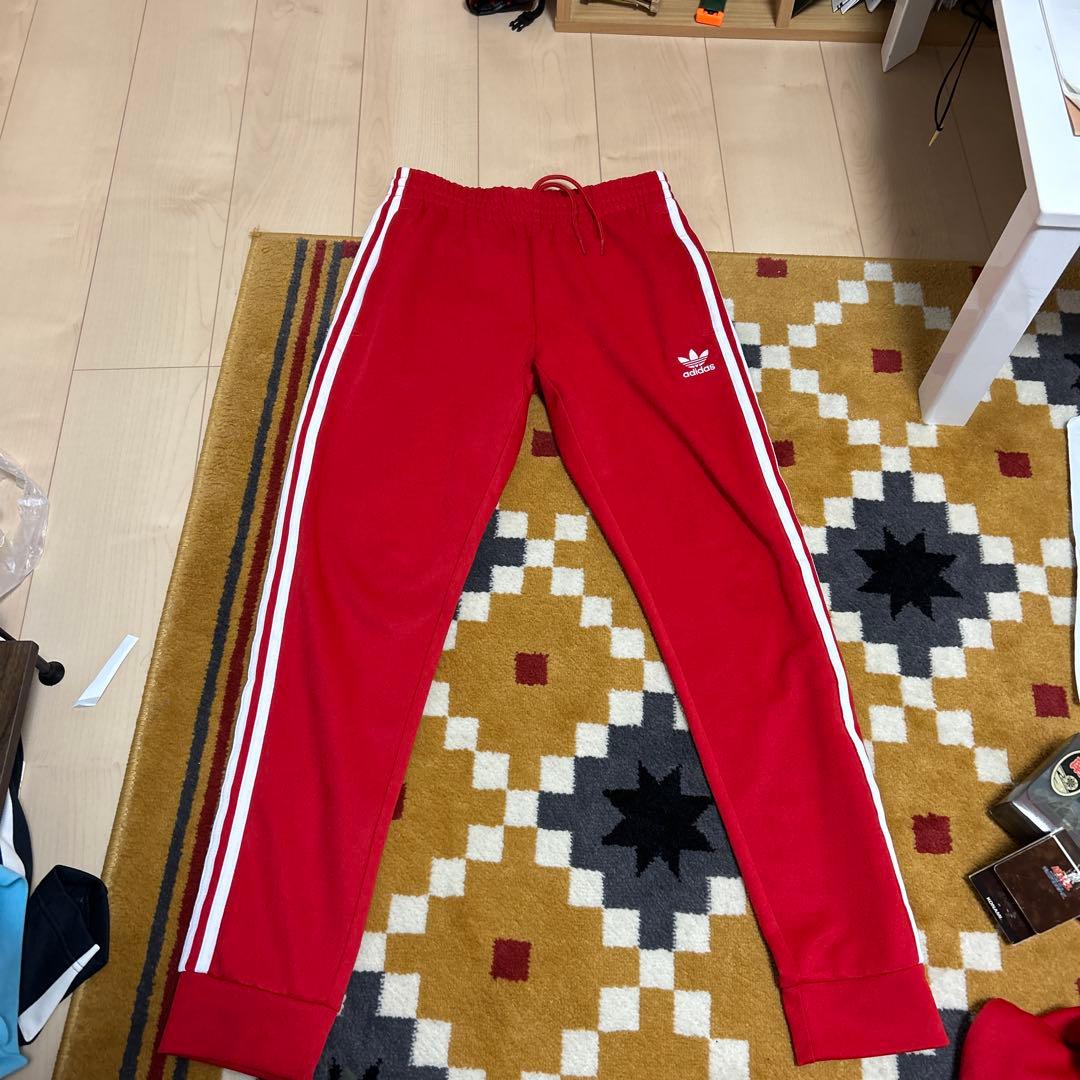 adidas アディダス 赤 ジャージ 上下セット セットアップ