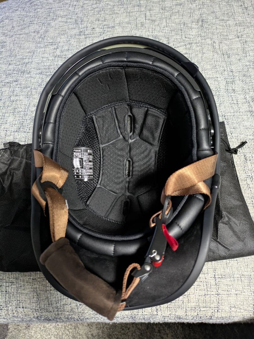 半帽ヘルメット 　ハーレーバックレストセット