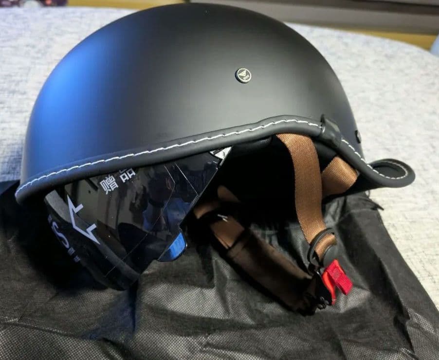 半帽ヘルメット 　ハーレーバックレストセット