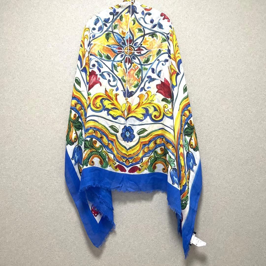 極美品■DOLCE & GABBANA ドル チェ&ガッバーナ　マヨリカ柄 大判