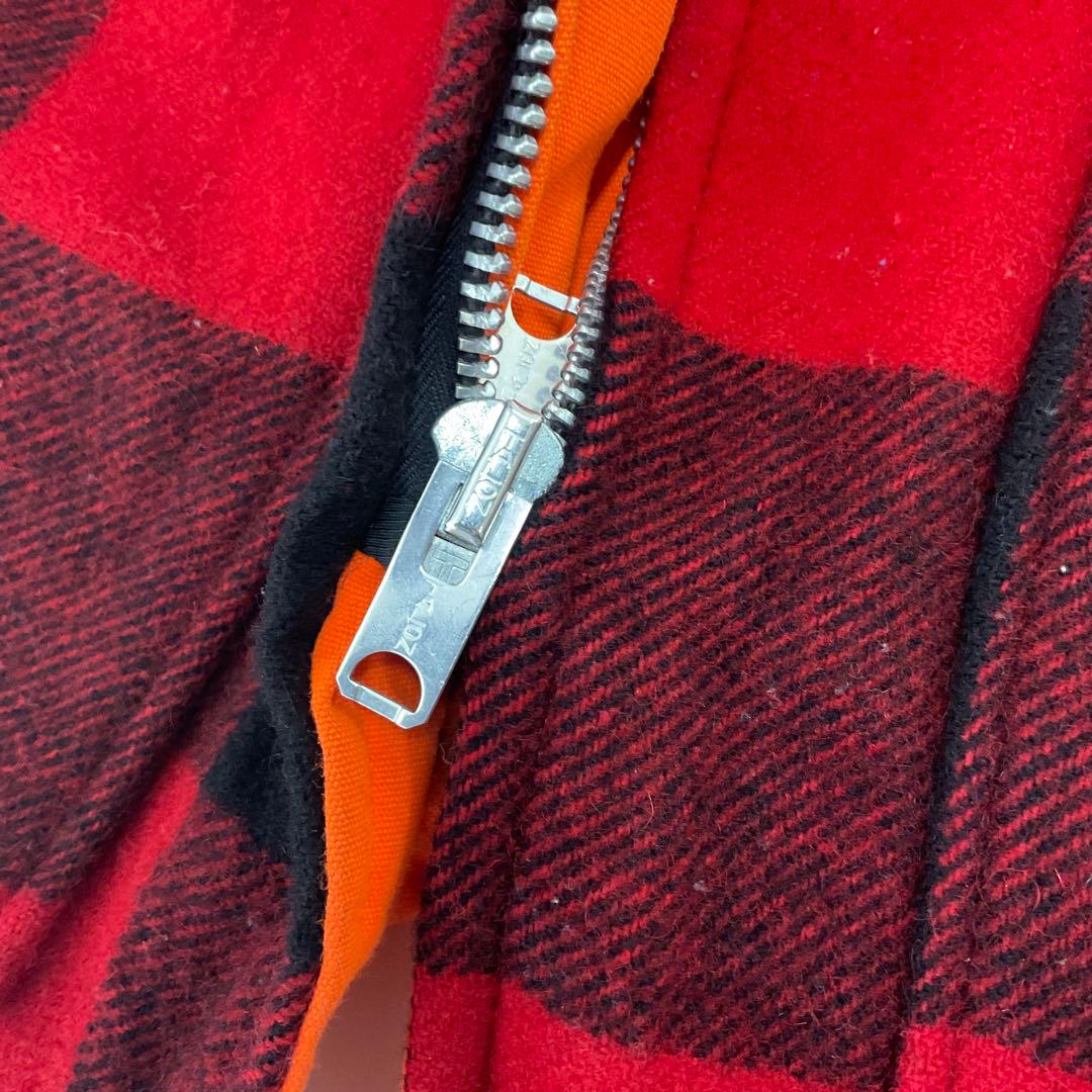 WOOLRICH 70〜80s バッファローチェックジャケット オレンジ US