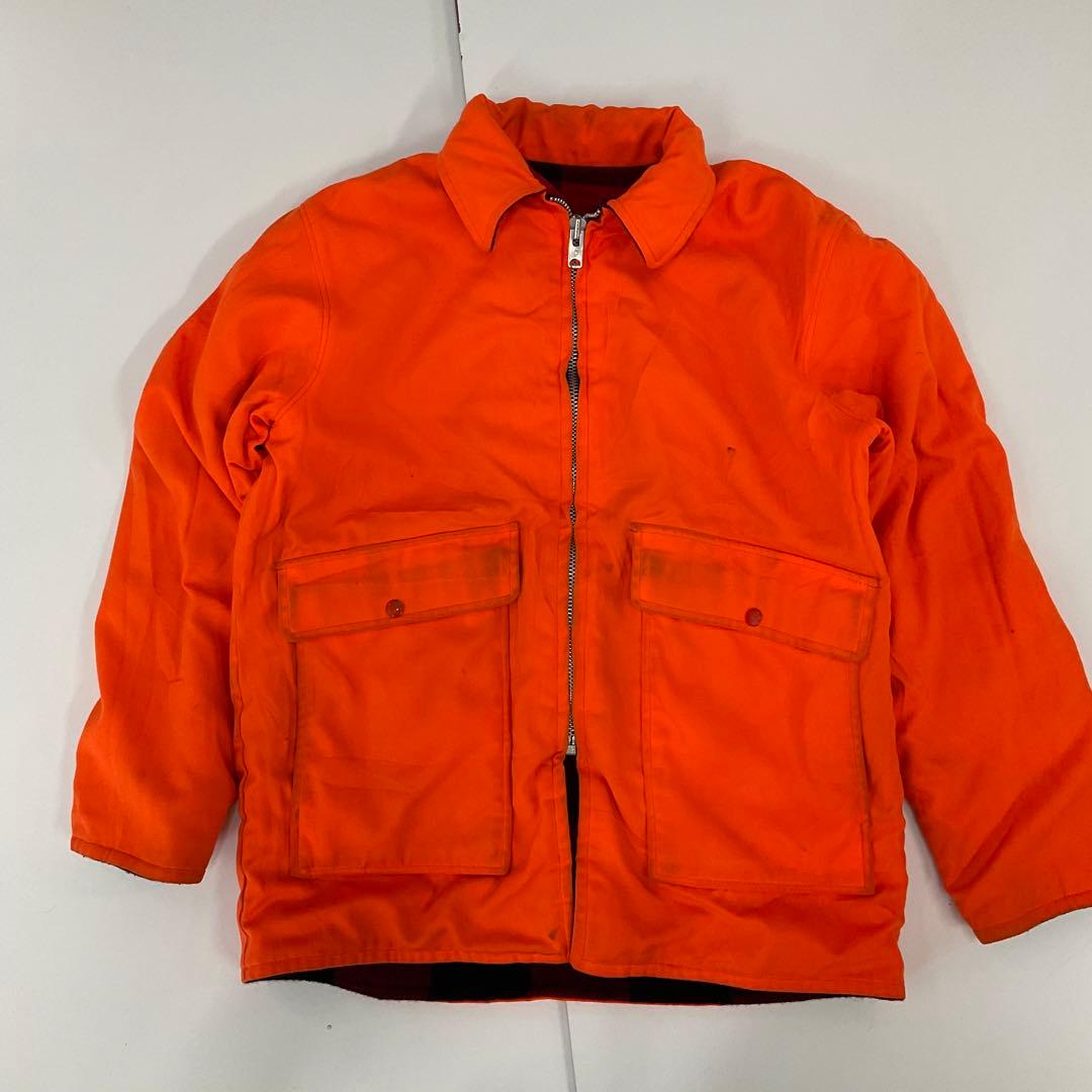 WOOLRICH 70〜80s バッファローチェックジャケット オレンジ US
