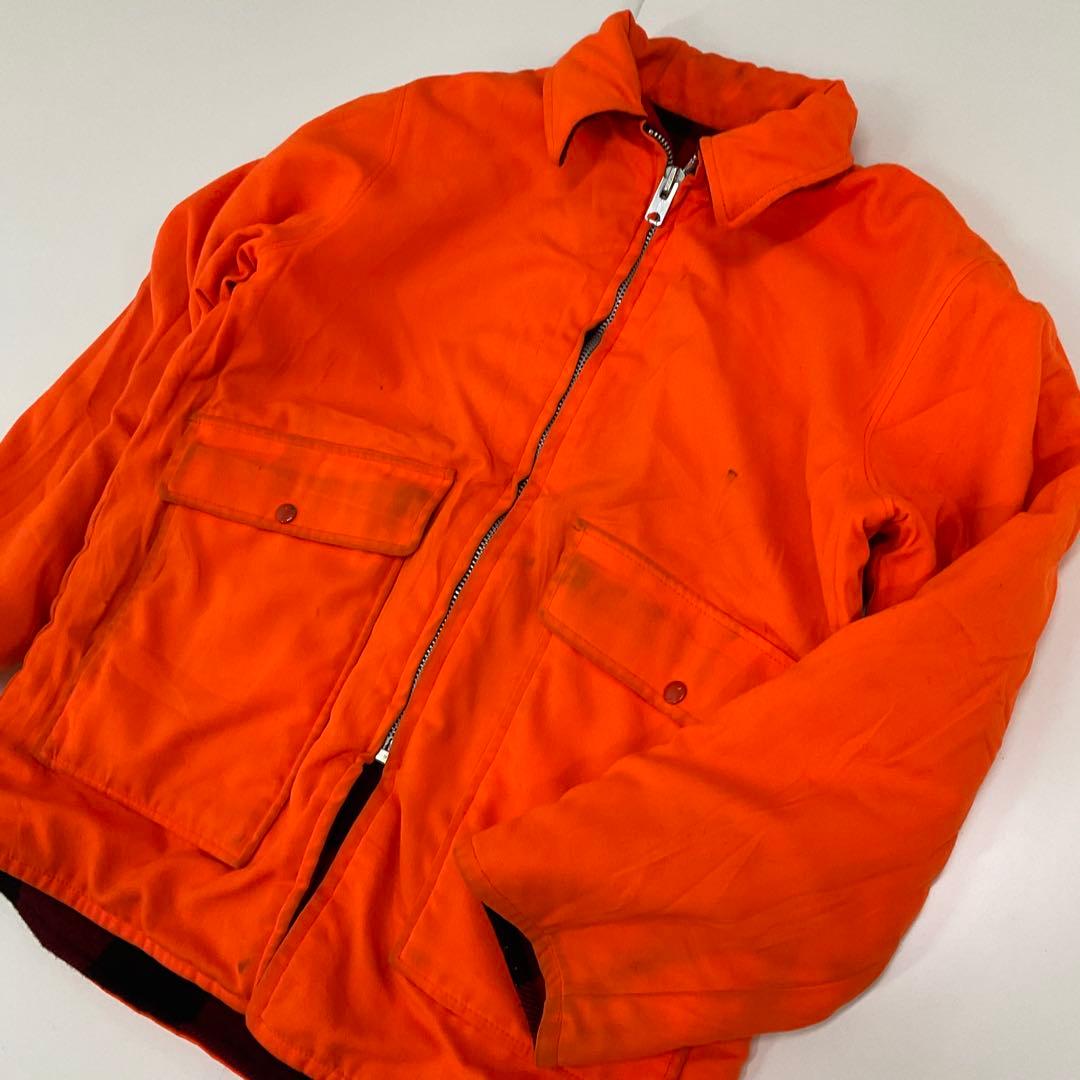 WOOLRICH 70〜80s バッファローチェックジャケット オレンジ US