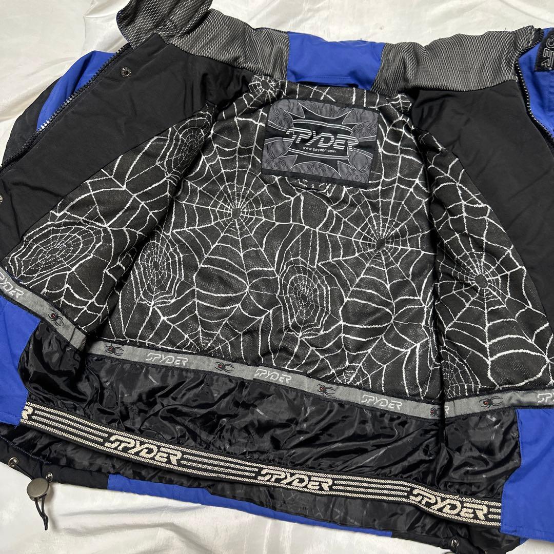 スパイダー　スキージャケット S キッズサイズ　ブルー　スノーボード