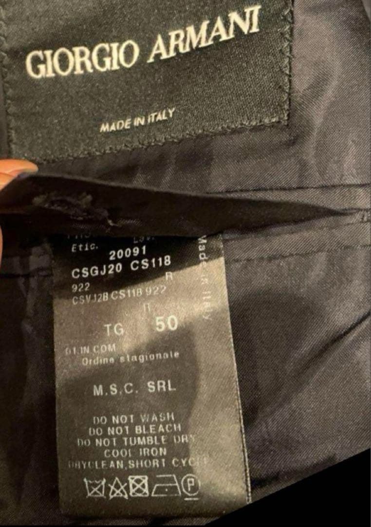 Giorgio Armani ストライプスーツ TG 50