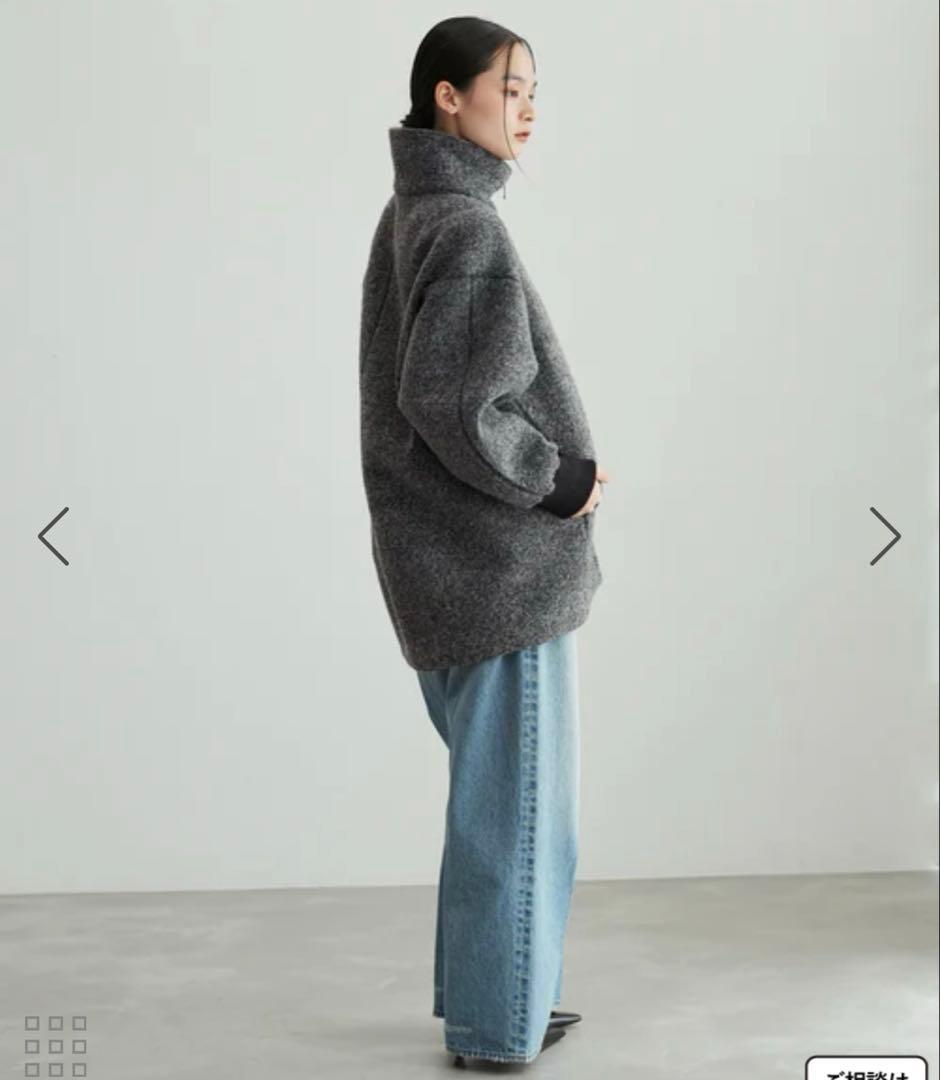 人気完売品　アダムエロペ　ツイードボンディングコーディガン ボンディングコート