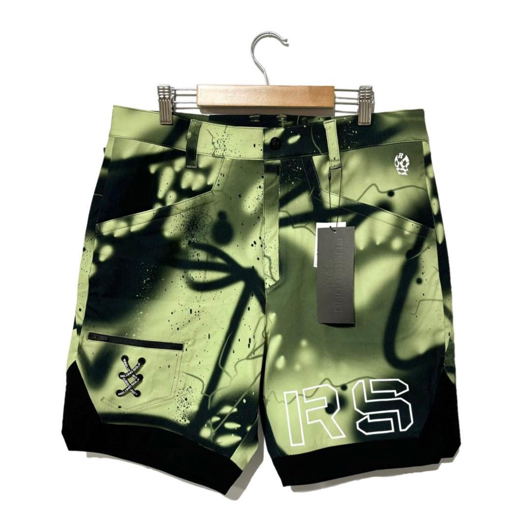 新品 ラッセルノ ゴルフ ロゴ ストレッチ ショーツ スプレー カーキ L 5