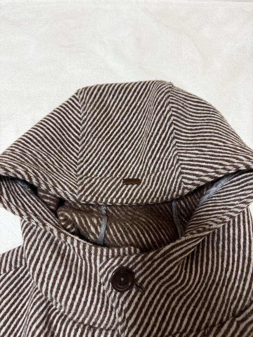 HERNO ヘルノ ストライプ ダッフルコート ブラウン ダッフル 46