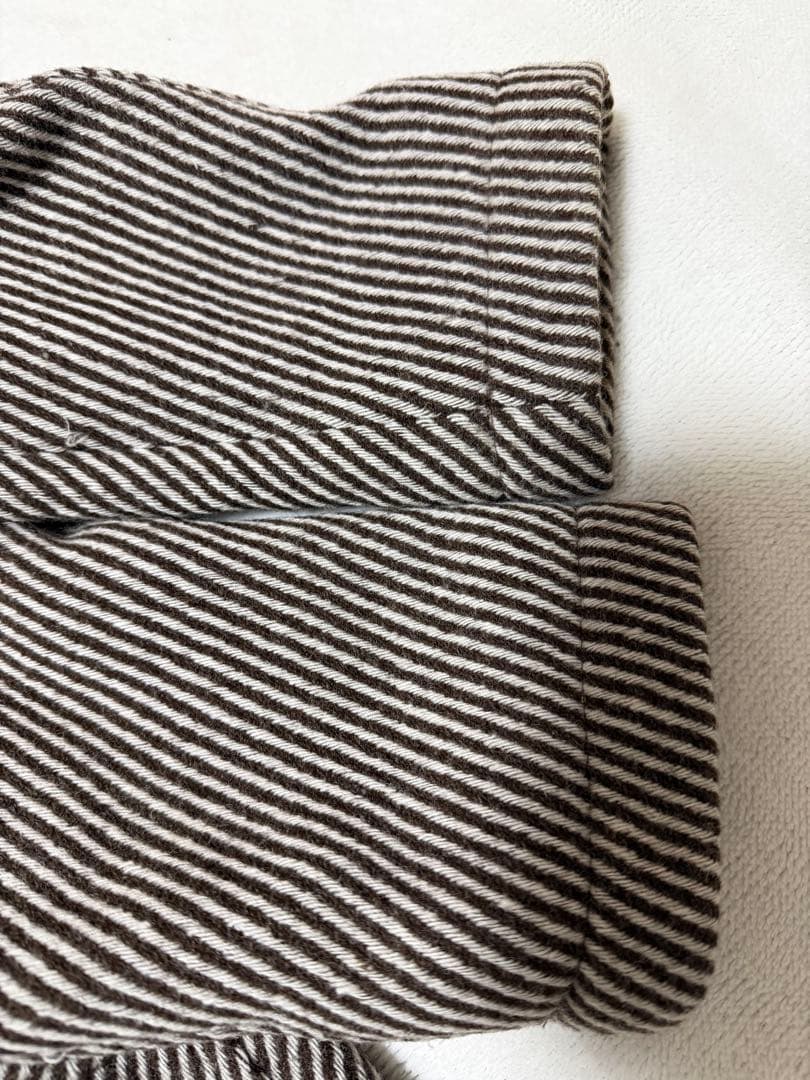 HERNO ヘルノ ストライプ ダッフルコート ブラウン ダッフル 46