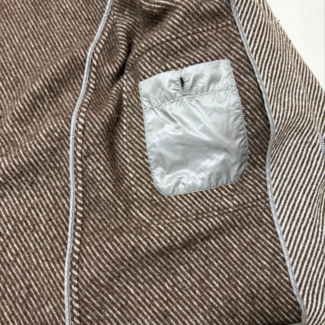 HERNO ヘルノ ストライプ ダッフルコート ブラウン ダッフル 46