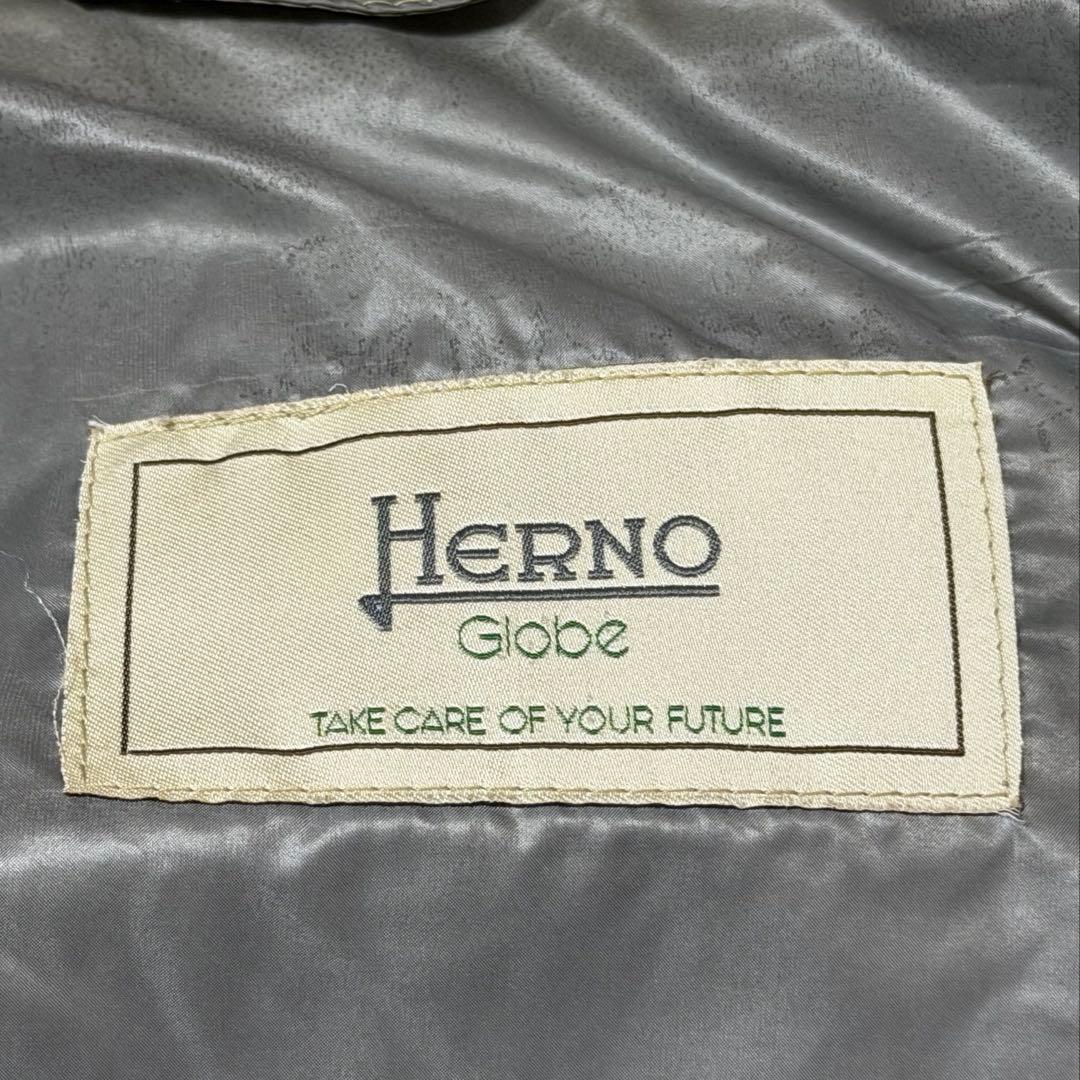 HERNO ヘルノ ストライプ ダッフルコート ブラウン ダッフル 46