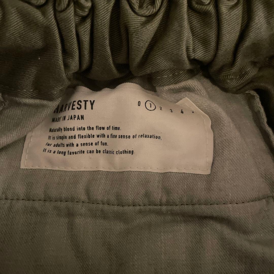 HARVESTY ハーベスティ イージー　サーカスパンツ カーキ　サイズ1