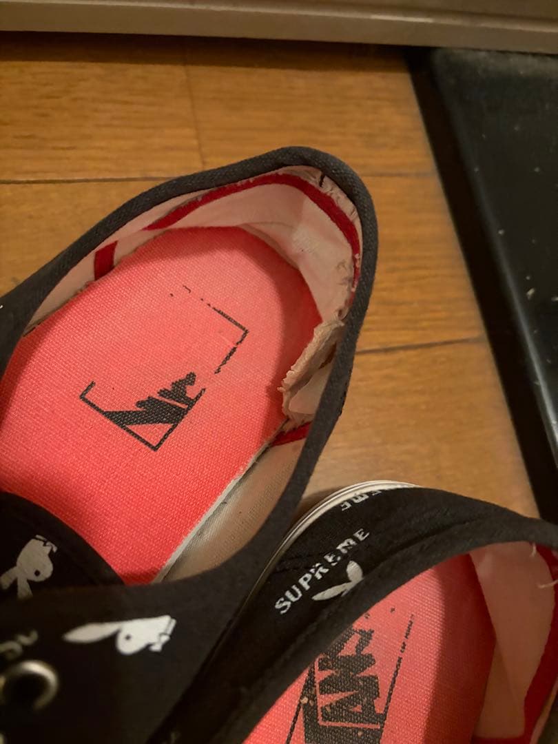 Supreme Playboy vansコラボ スニーカー ブラック