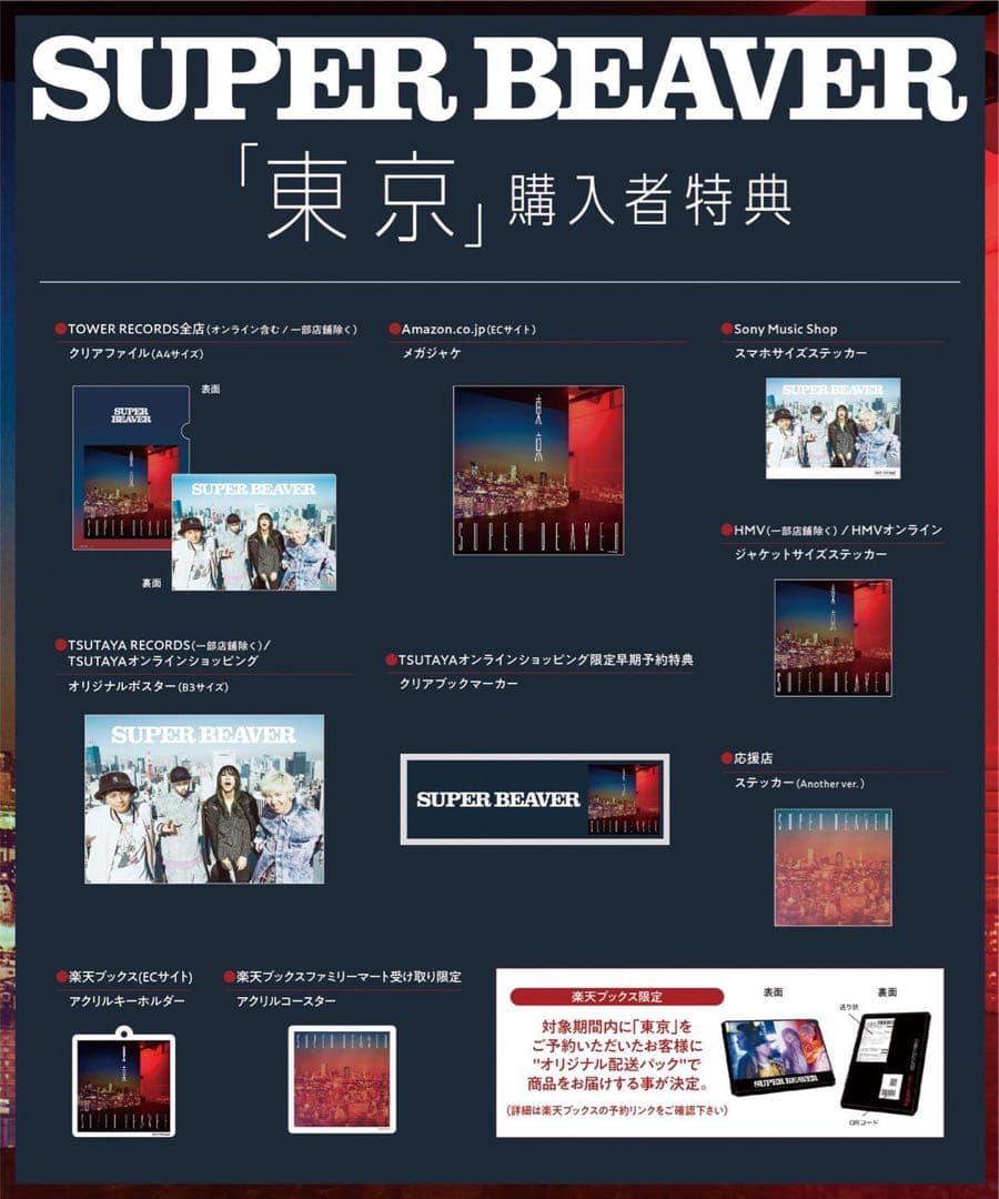 SUPER BEAVER「名前を呼ぶよ」初回生産限定盤+クリアファイル+パック