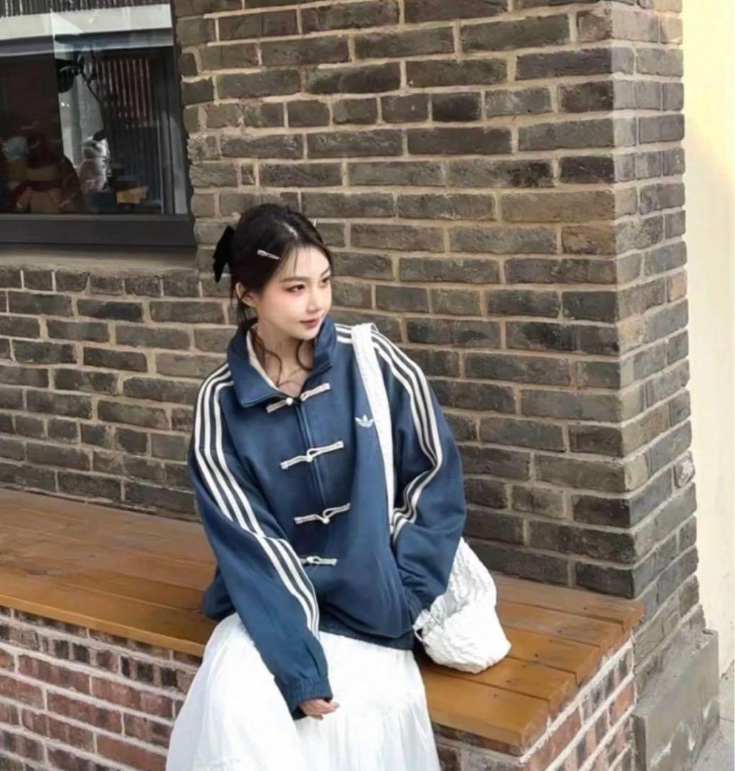 中国限定 アディダス 蛇年トラック スエード ジャケット ブルー L