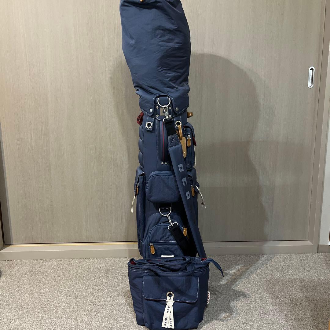 美品　オノフ　ネイビー ゴルフバッグ スタンド式