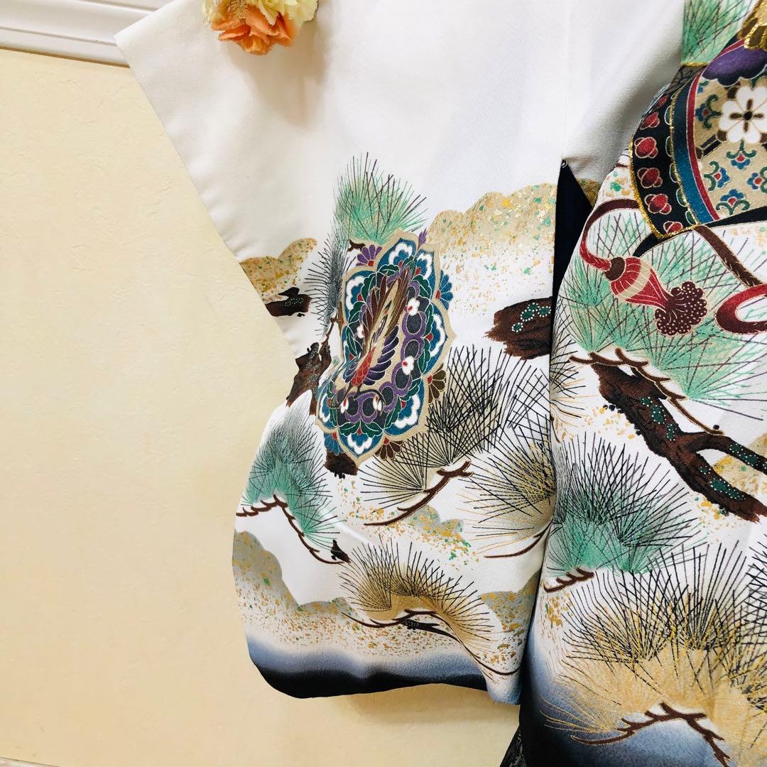 七五三男の子⭐︎5歳　のしめ　鷹　兜　暈し染め　⭐︎金彩⭐︎刺繍⭐︎完全フルセット銘品