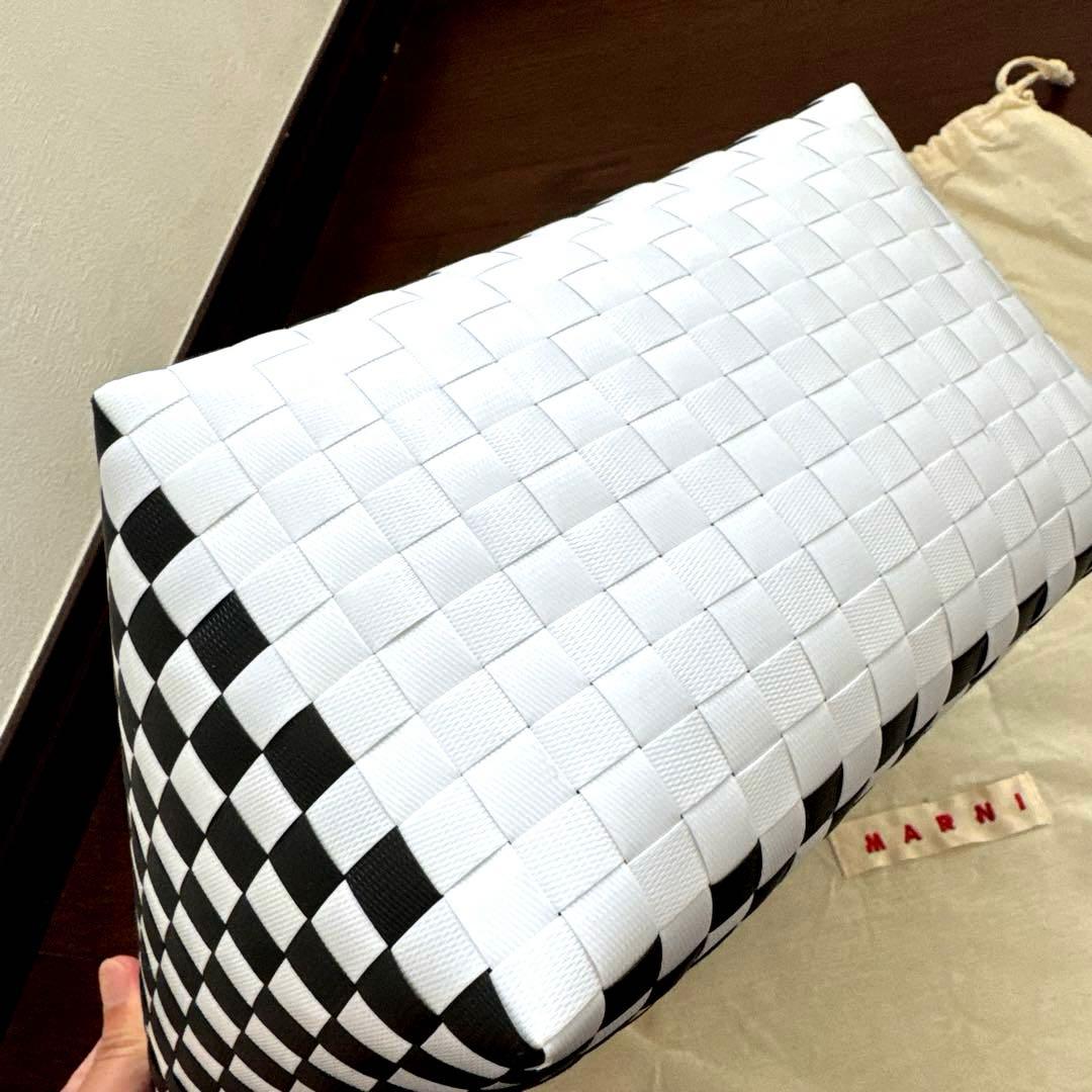 MARNIマルニマーケットかごバッグ モノトーン