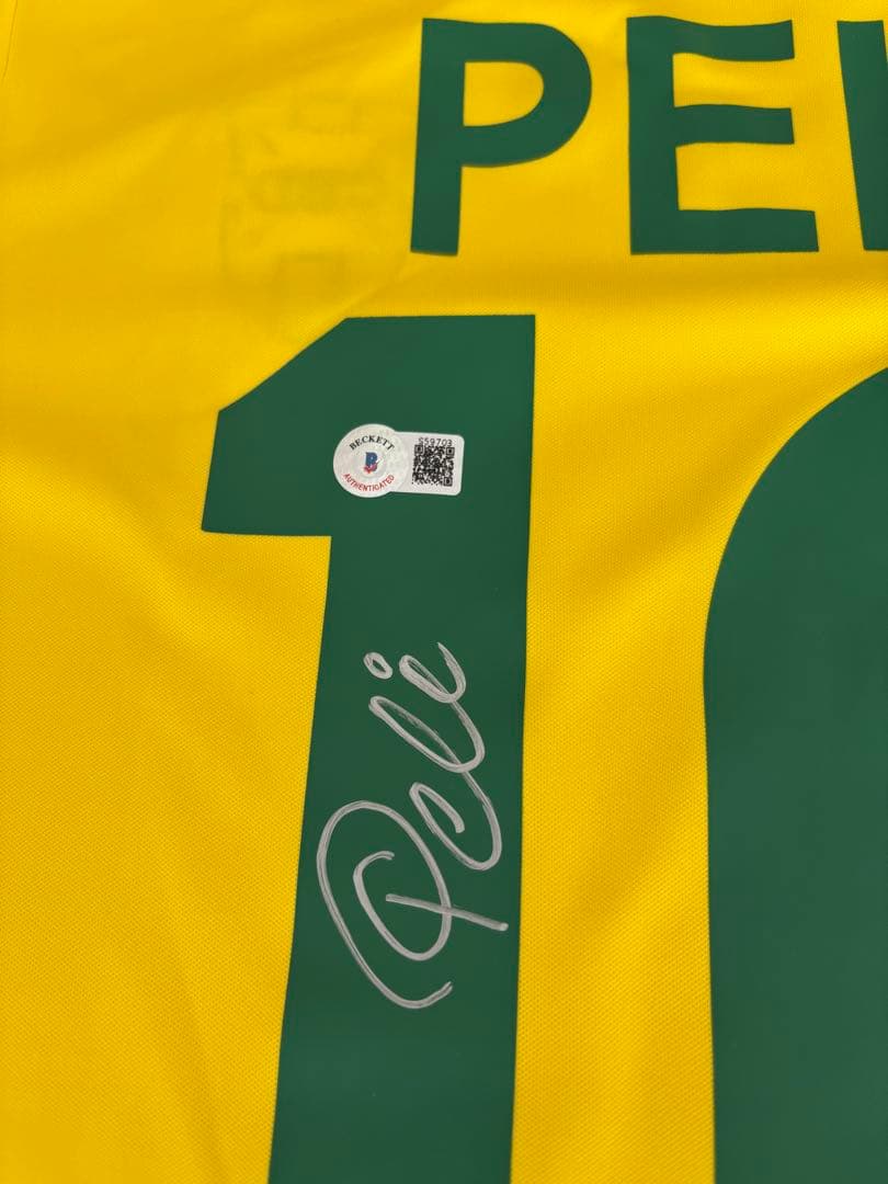 ペレ　直筆サイン入り　BAS社　ベケット鑑定済み　ユニフォーム　ネイマール