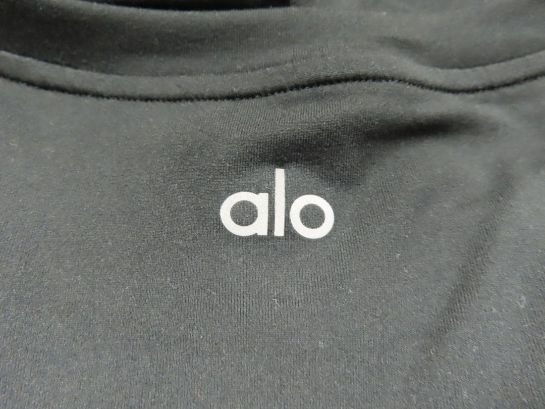 Alo yoga正規品アローヨガ クルーネック ショートスリーブ　ブラック美品