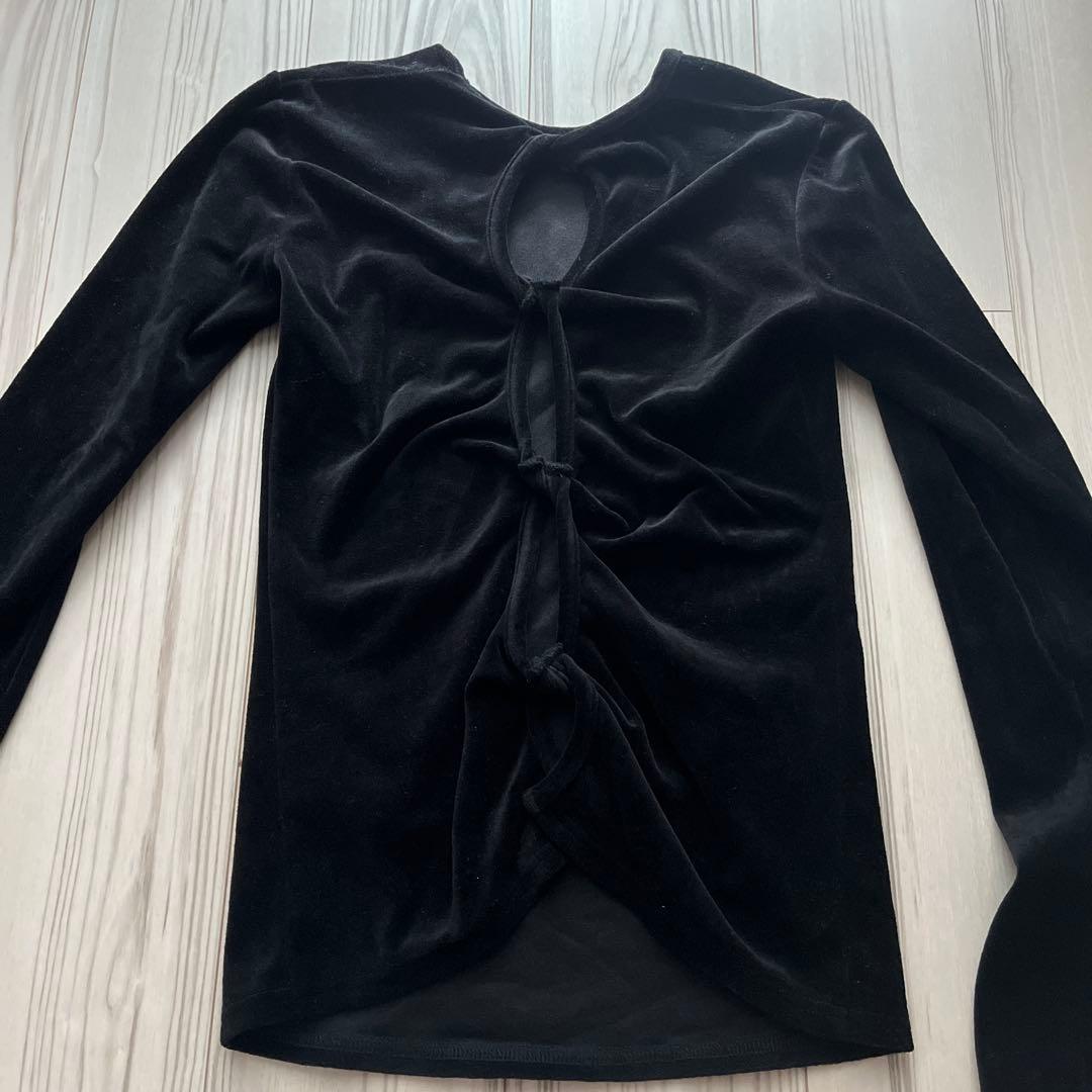 トップス THE SHISHIKUI Twist velor/BLACK