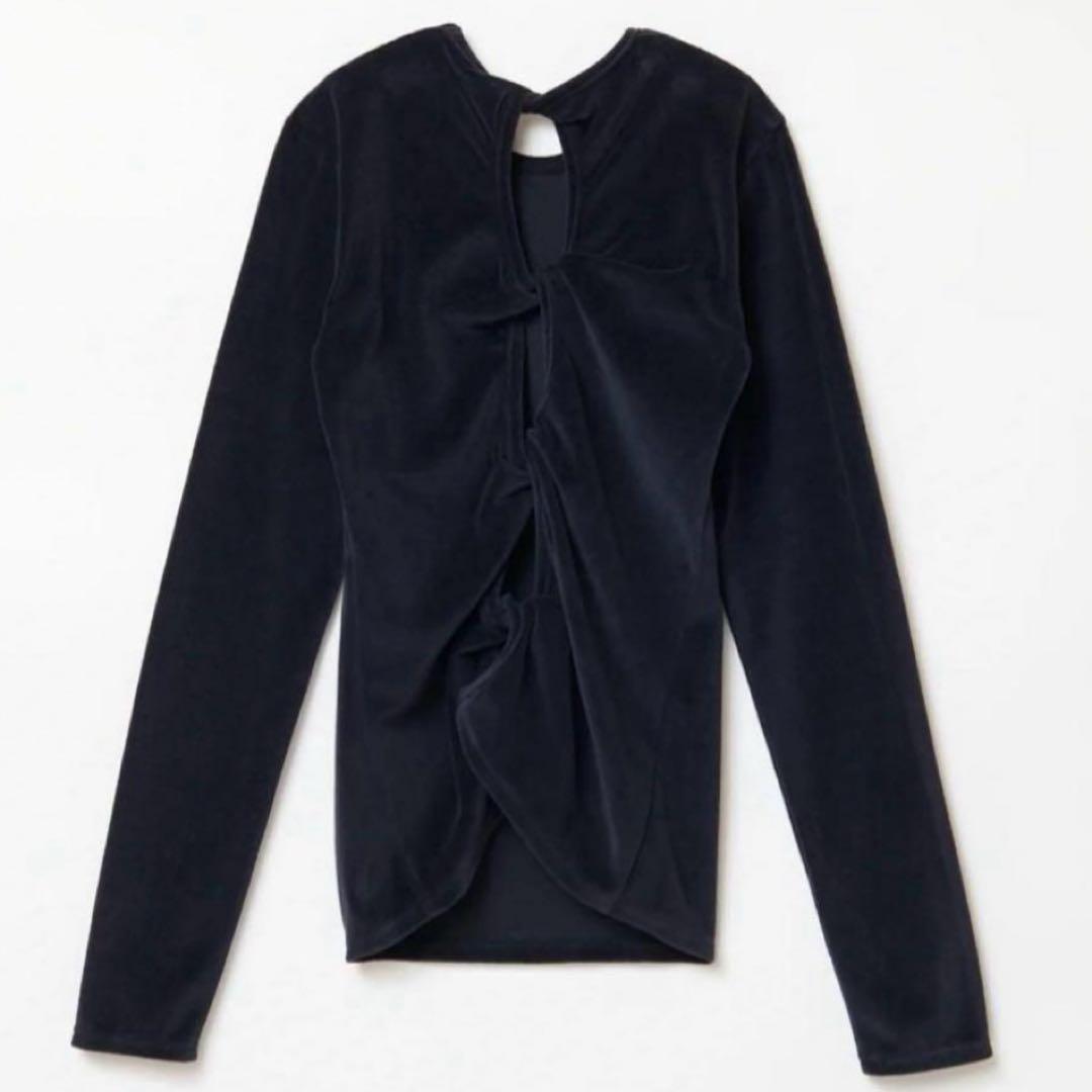 トップス THE SHISHIKUI Twist velor/BLACK