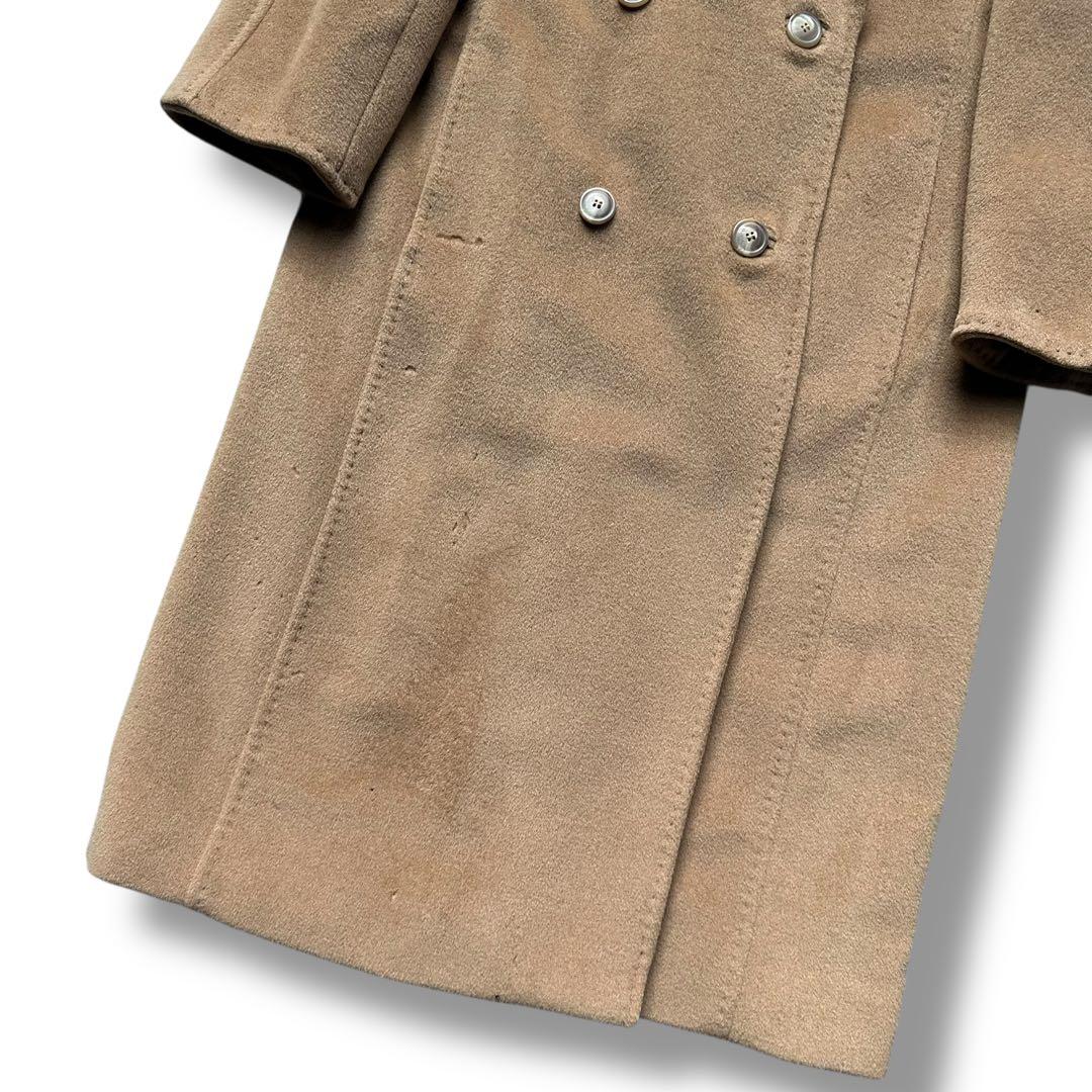 マックスマーラ カシミヤ混 ベルテッドコート チェスター キャメル マキシ丈