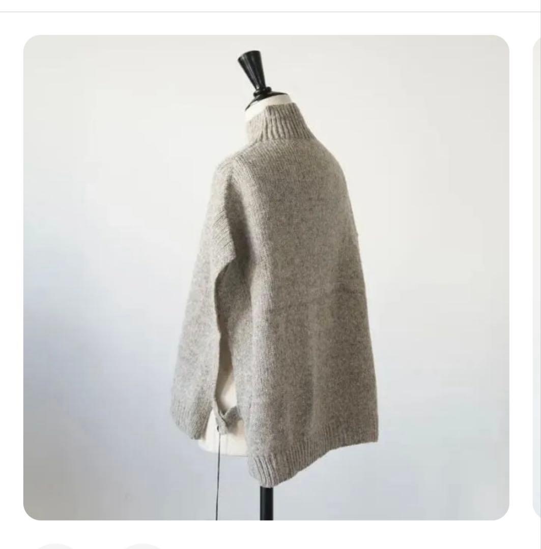 utilite モックネックベスト 25AW グレージュ　フリーサイズ