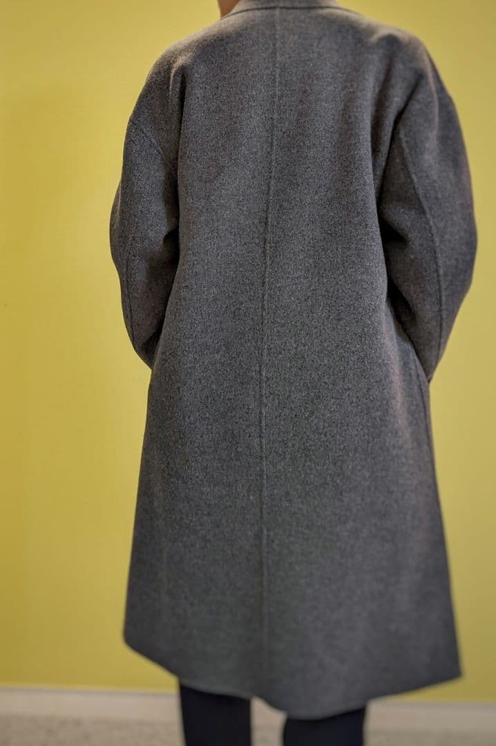 【美品】AOURE ウールリバーダブルブレストコート【手入れ〇】