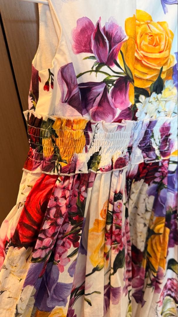 DOLCE&GABBANA フラワープリント ノースリーブワンピース