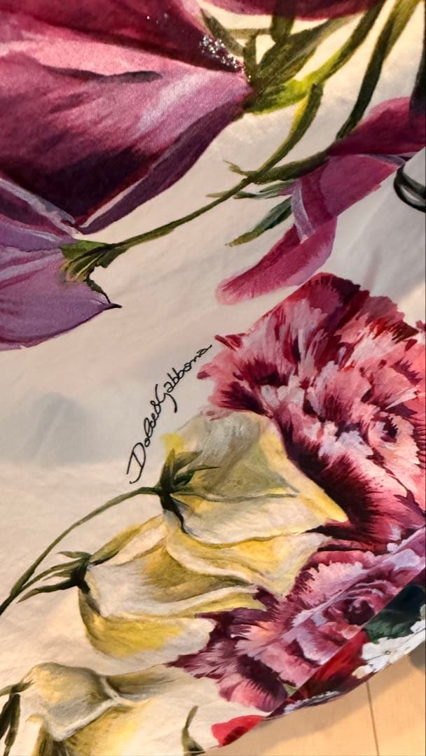 DOLCE&GABBANA フラワープリント ノースリーブワンピース