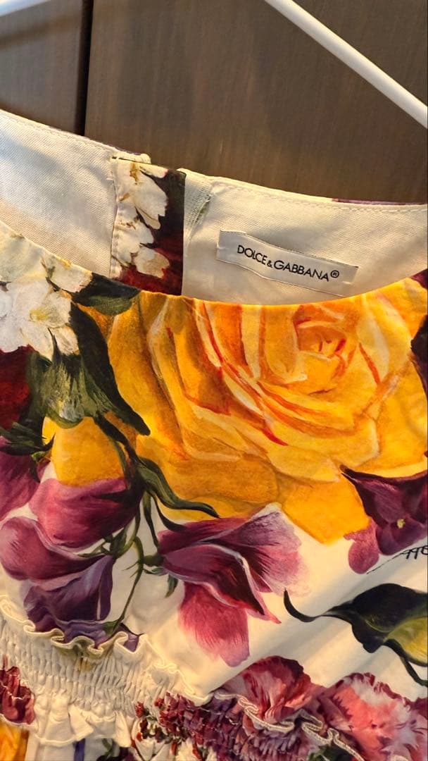 DOLCE&GABBANA フラワープリント ノースリーブワンピース