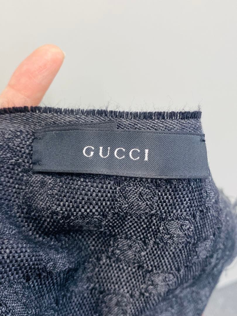 GUCCI グッチ マフラー ストール GG柄 シェリーライン